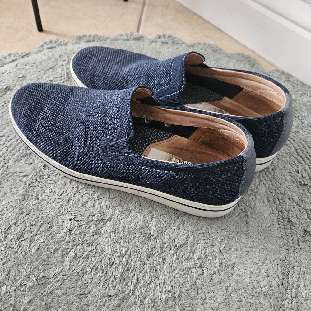 Johnston & Murphy Blue Loafers Slip-Ons with Textured Fabric